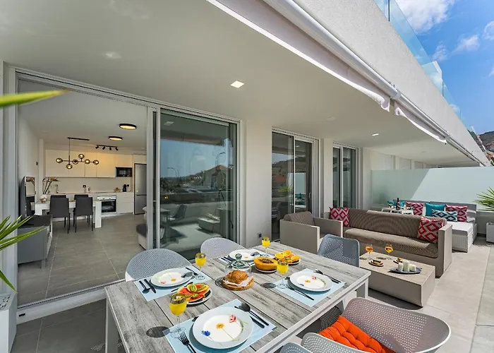 Апартаменты Modern New Terrazas De Costa Adeje. Heated Pool, Big Terrace And Private Parking